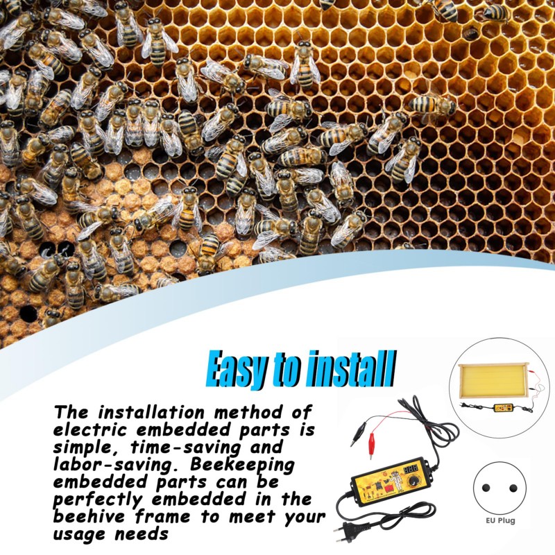 Beehive Frame Wax - ABMS-Bienenstockrahmen für Wachsrähmchen, Imkereiwerkzeug, elektrischer Einleger